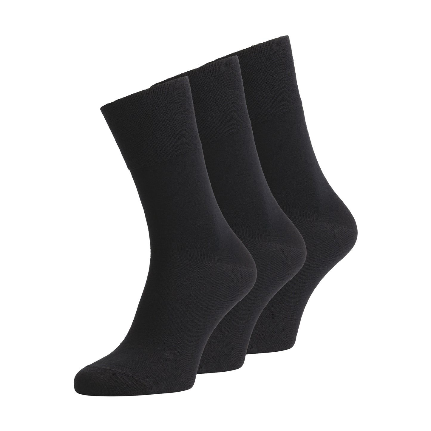 3pr Comfort luxe Bamboe sokken zwart Bambocks