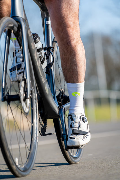 Bamrocks Chaussettes de vélo en bambou 3 paires Blanc