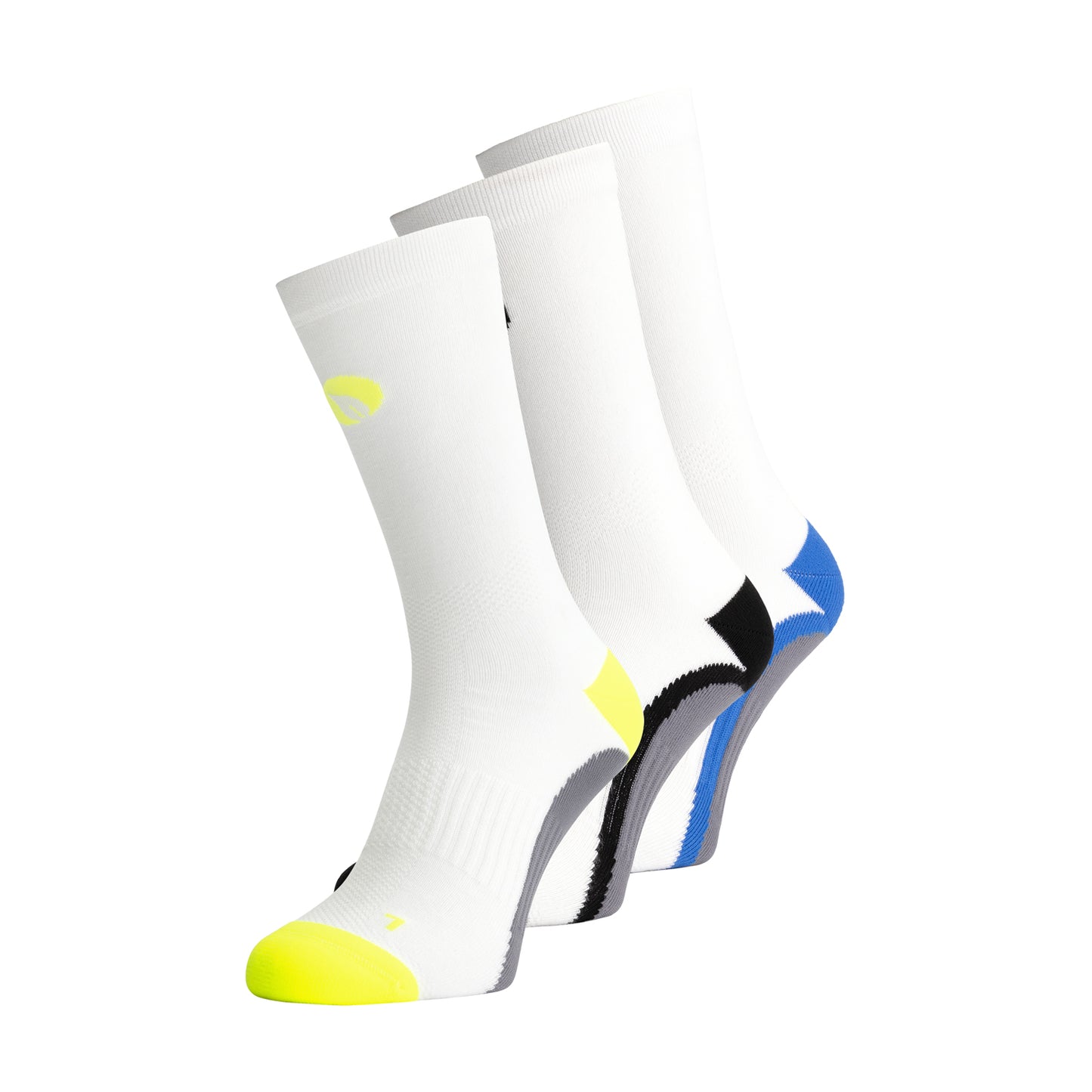 Bamrocks Chaussettes de vélo en bambou 3 paires Blanc