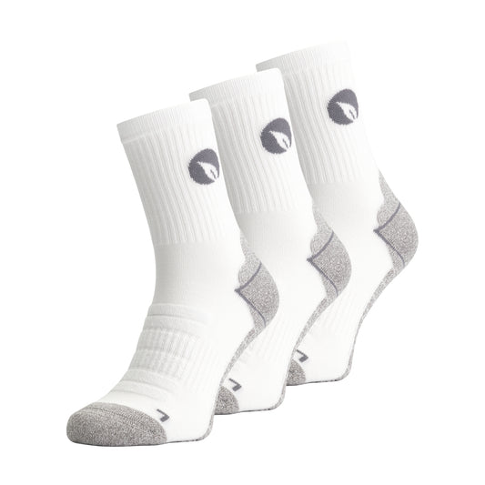 Bambocks Chaussettes de Padel Tennis en Bambou 3 paires Blanc