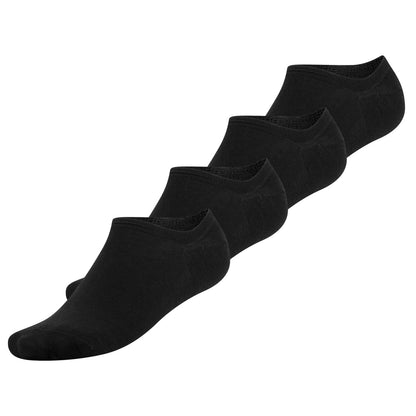 Bambocks Bamboo No Show Sneaker Socks 4 pairs Black